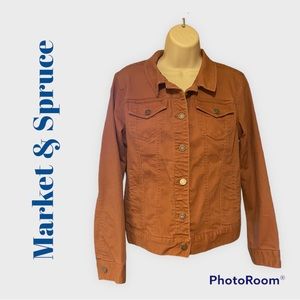 Market and Spruce Camila boyfriend full stretch denim jacket size large